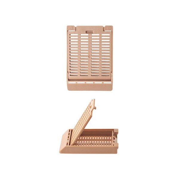 Hinged Tissue Cassette, tan